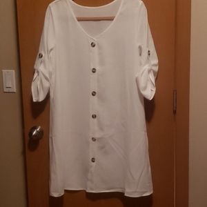 AlavQ V-neck Tunic Dress